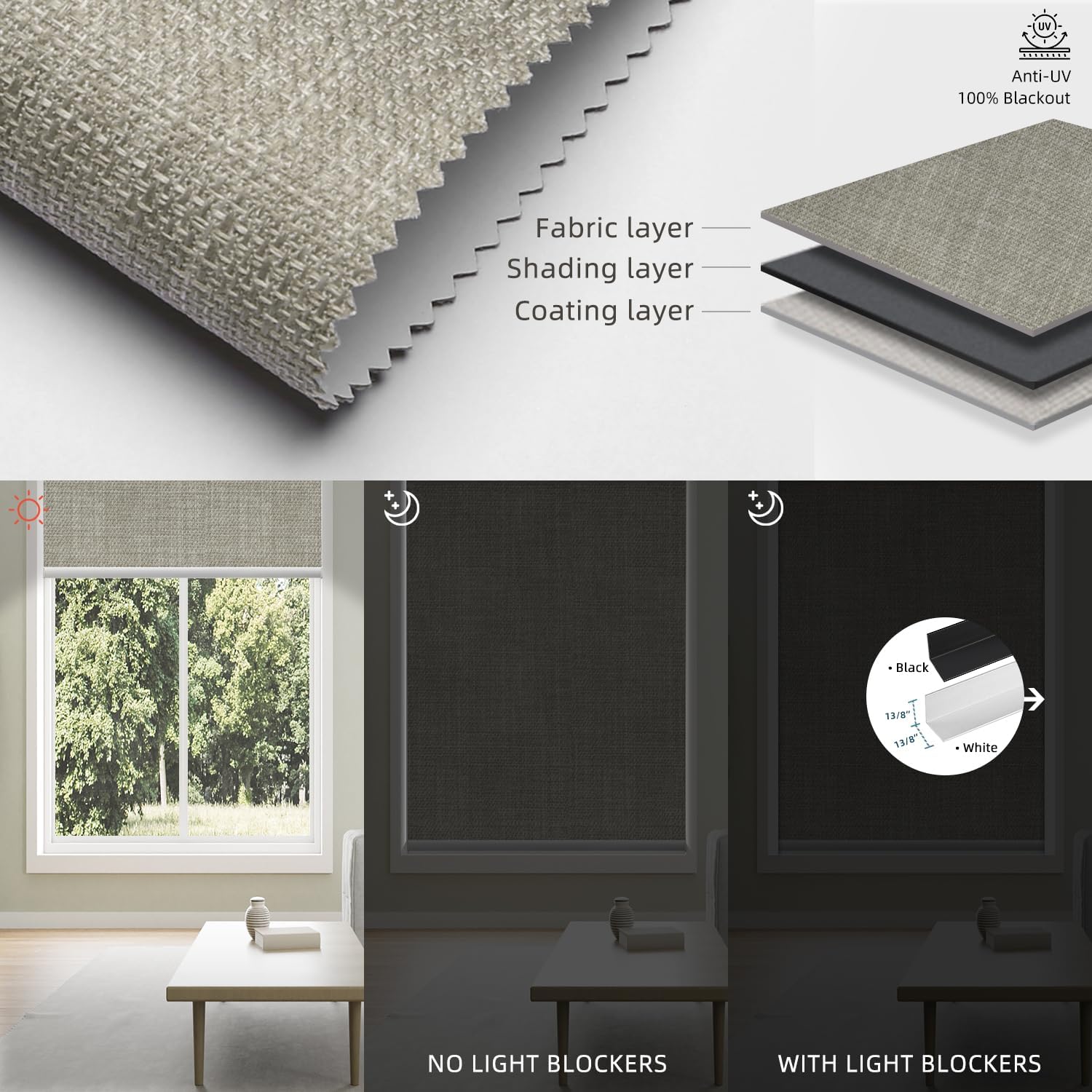 SmartWings Motorized 100% Blackout Shades Blinds, Custom Size, Cordless Window Shades with Rechargeable Battery, Work with Matter/Apple HomeKit, Alexa, Thread/Zigbee, Remote Optional, Vigor Sage