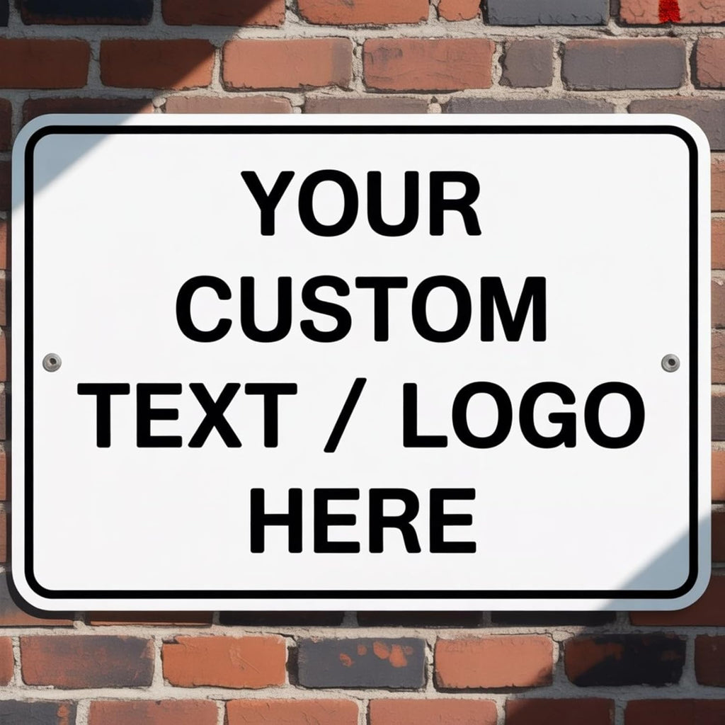 Custom Metal Signs for Business Outdoor, 18x14 Inches Reflective Option, Single/Double-Sided, Personalized Aluminum Signs, Rust-Free
