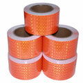 Orange Reflective Tape Outdoor Waterproof 3 inch Wide, High Visibility Industrial Marking Tape, Safety Adhesive Stickers (68 feet,5 Rolls)