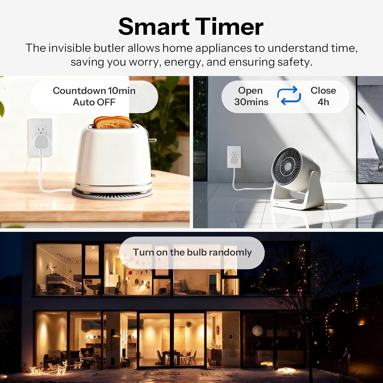 SONOFF S41sTPB Matter Smart Plug, 15A 1800W Max, Remote & Voice Control via Alexa/Google Home, ETL Certified, Timer Outlet, Compatible with SmartThings & Home Assistant (4-Pack)