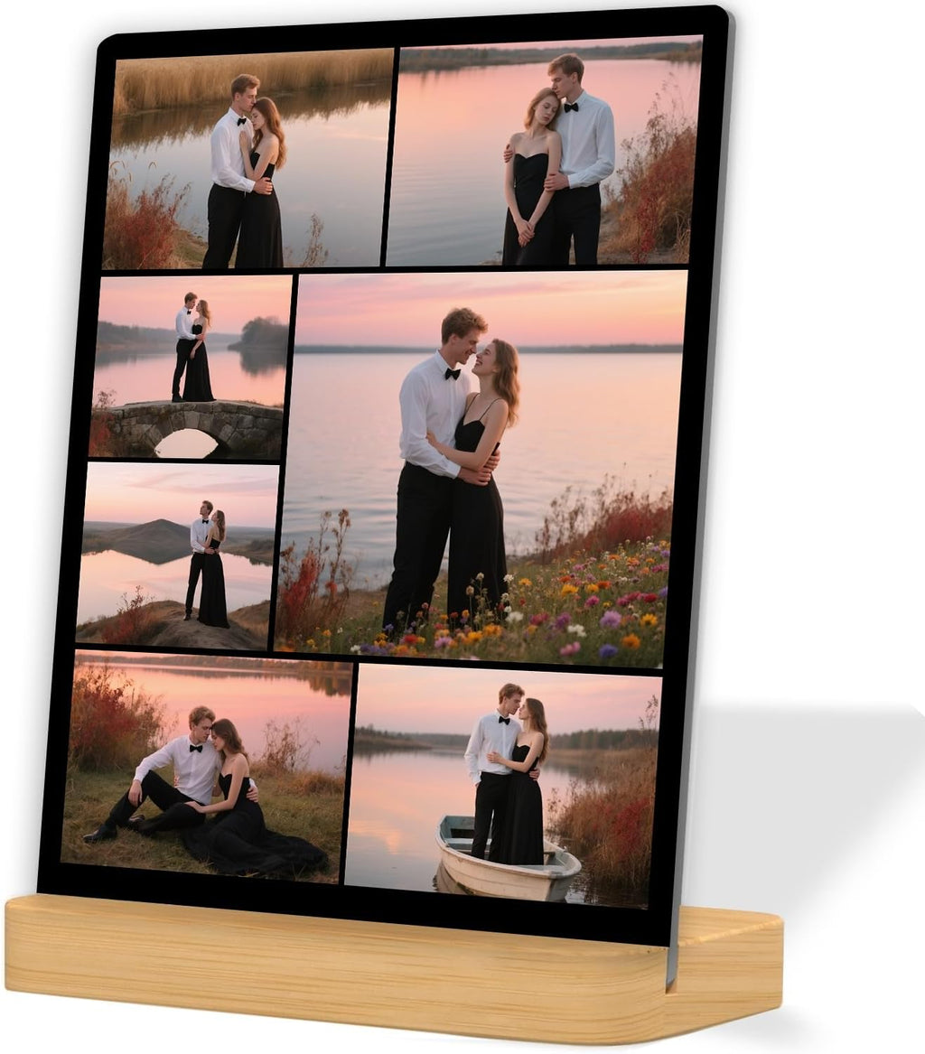 Custom Metal Photo Prints, Customize Frames with Your Pictures, Personalized Picture Gifts for Lovers, Couples, Family and Home Decor, One year old, XY1101