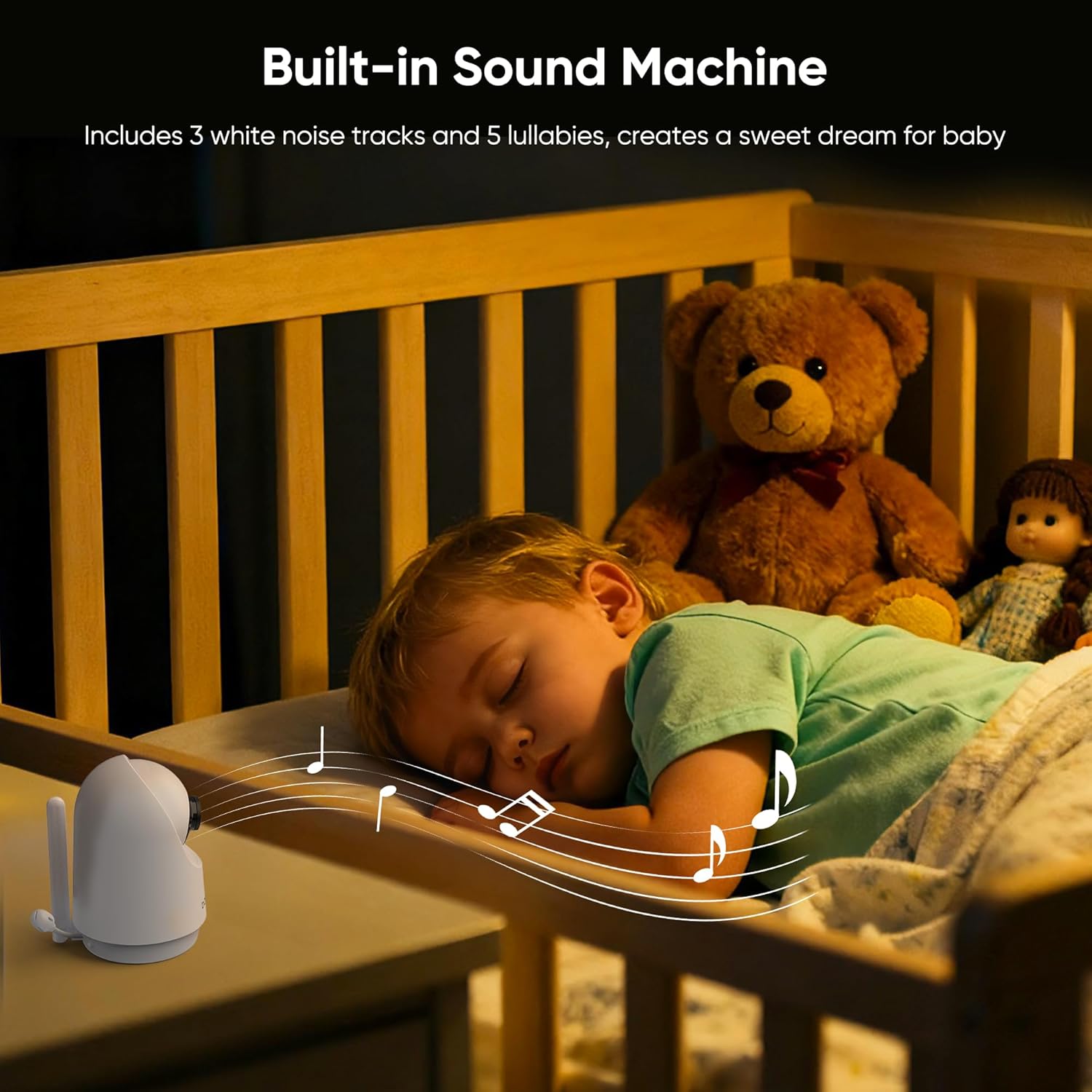 bonoch 7" Baby Monitor with Camera and Audio, Upgraded 1080P HD MegaView No WiFi Video Baby Monitor, 6000mAh Battery, VOX Mode, Night Vision, Hack Proof, Remote PTZ, White Noise, Ideal Gifts