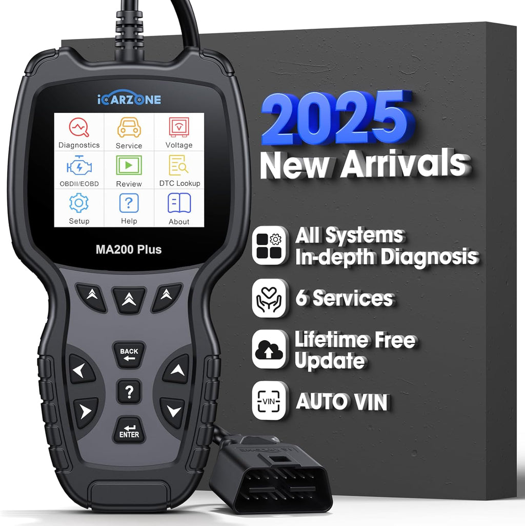 All Systems OBD2 Scanner, MA200 Plus Car Code Reader for 10000+ Car Models, with 6 Services Full OBD2 Live Data Battery Test Diagnostic Scan Tools Lifetime Free Upgrade