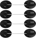 Fridge Lock Refrigerator Lock- Child Safety Cabinet Locks for Refrigerator, Freezer, Drawers & Cabinets - No Key Combination Lock, Adjustable & Reusable for Kids, Adults, Pets (Black 4Pack)