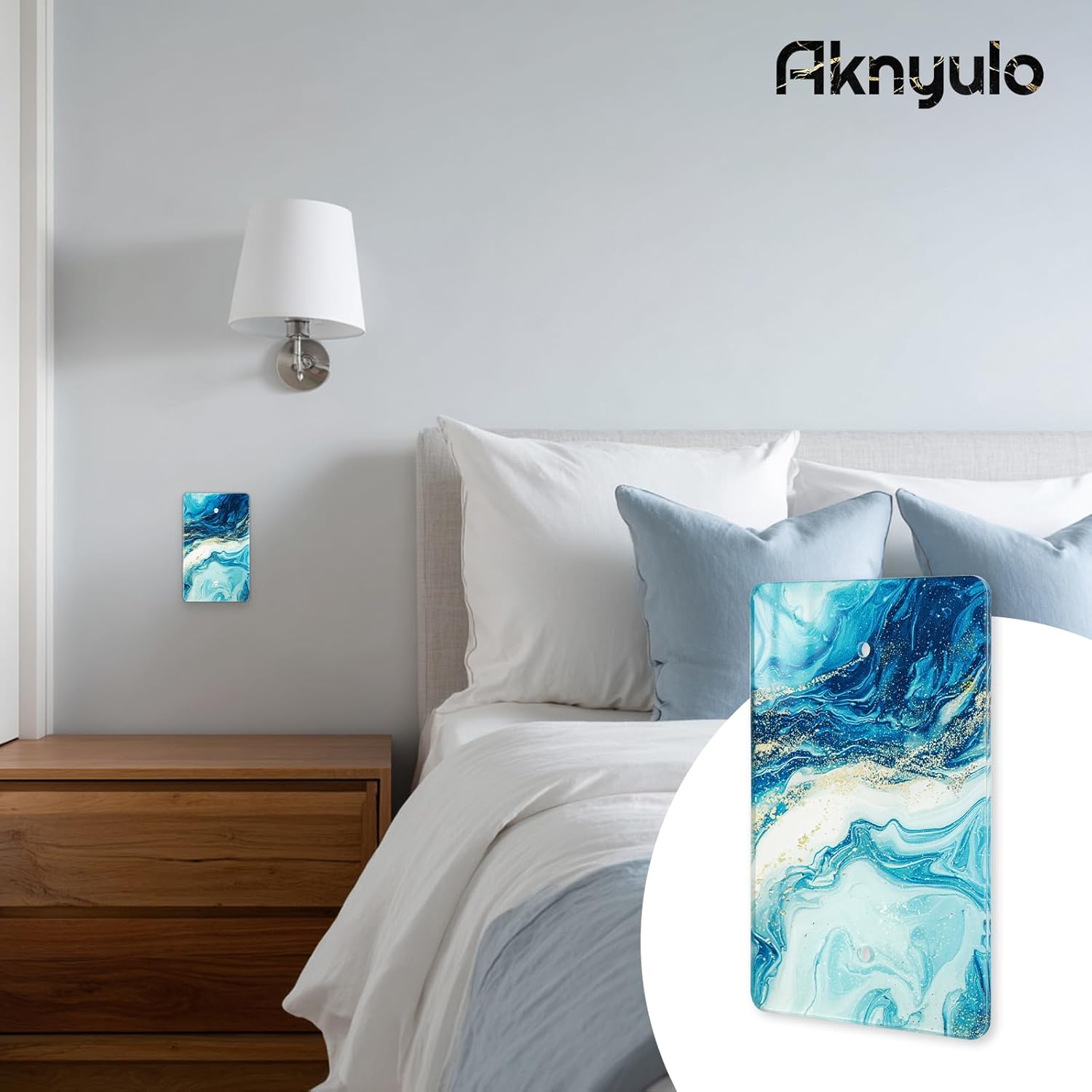 Elegant Marble Bedroom Acrylic Wall Plates Blank Wall Plate Light Switch Cover Plate Blank Wall Plate Decorative Acrylic Light Switch Cover