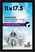 Americanflat 11x17.5 Picture Frame with Shatter-Resistant Glass - Signature Collection - Gallery-Style Frames Made of Engineered Wood - Photo Frame for Wall Display - Black