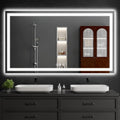 36"x55" LED Bathroom Mirror with Lights, Dimmable，Anti-Fog，Bathroom Vanity Mirror for Wall, Backlit + Front Lit, Memory Function, Shatter-Proof，Tempered Glass