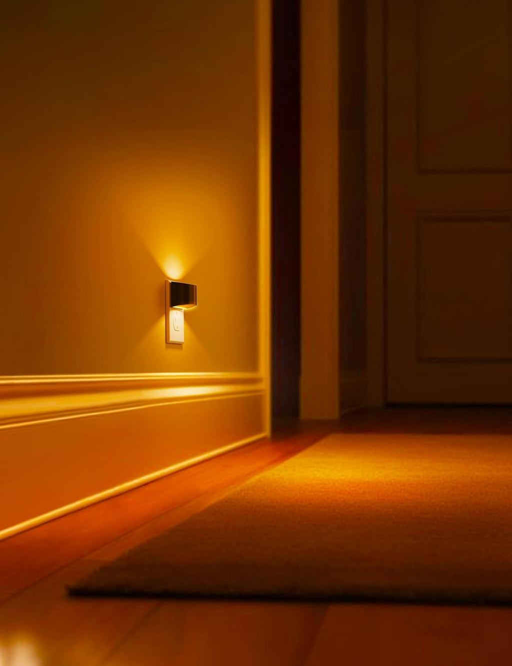 L LOHAS LED Night Light 2 Pack, Night Lights Plug into Wall, Dusk to Dawn Sensor Nightlight, 3 Level Brightness Adjustable, 1600K Amber Light, Mood Lighting