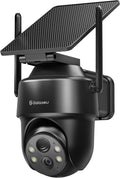 GALAYOU Solar Camera Outdoor Wireless- 2.4GHz WiFi Home Security Cameras with Solar/Battery Powered, Color Night Vision, PIR Sensor, IP65 Waterproof & Easy to Install, Work with Alexa, R1 1P Black