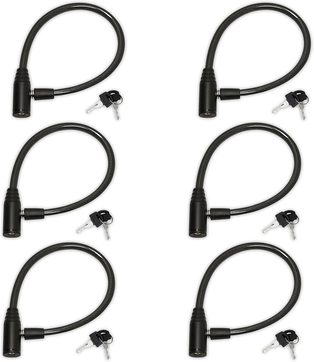 Urban August Child-Proof Refrigerator Lock for Kids & Adults - Lock for French Door Fridge and Cabinet (Regular, Black, 6 Pack Keyed Alike)