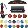 Parking Sensor Kit Backup Sensor Kit Reverse Sensor for Car 18 Color Options for Probes Adjustable Alarm Volume Professional Sensore de Reversa para Carro Safe Driving Assistant(red)