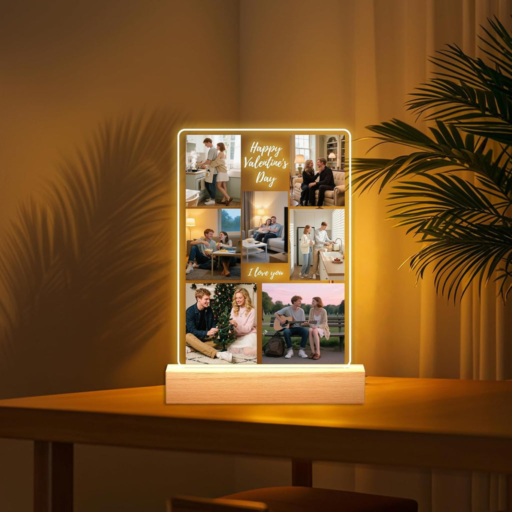 Custom Picture Frames - Customizable Decorative Sign with Photo & Song Option - Ideal Gift for Couples, Mothers Day, Boyfriend & Girlfriend (Grandpa)