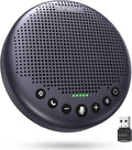 EMEET Conference Speaker and Microphone w/8 Mics, 360° Voice Pickup, Noise Reduction, Bluetooth/USB/Dongle Speakerphone for 10 People w/Daisy Chain for 18, Compatible w/Leading Platforms, 2025 Version