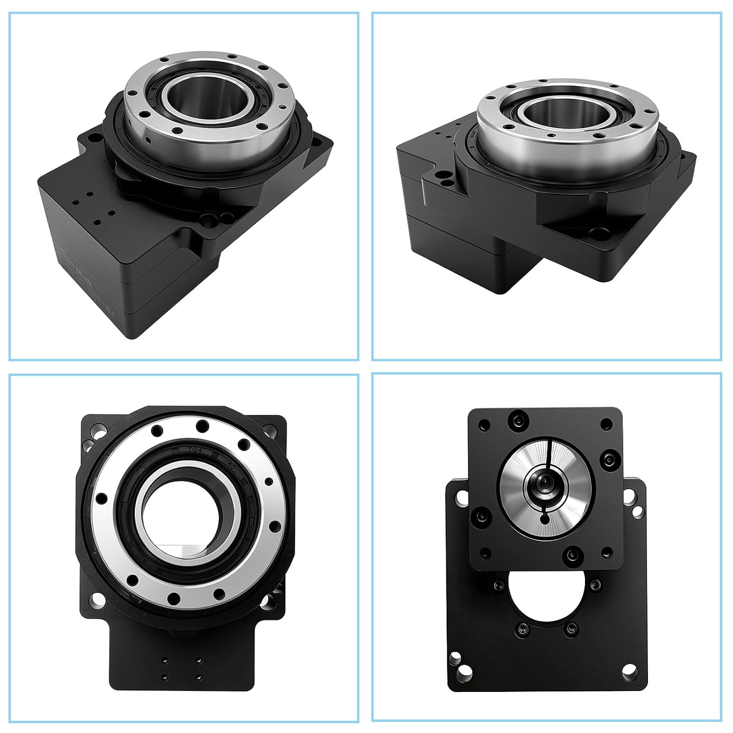 Hollow Rotary Actuator Ratio 10:1 Hollow Rotating Table Precision Rotary Reducer High Accuracy Hollow Rotary Platform for NEMA23 6.35mm 8mm Shaft/60 mm Servo Motor 14mm Shaft Alternative Cam Indexer