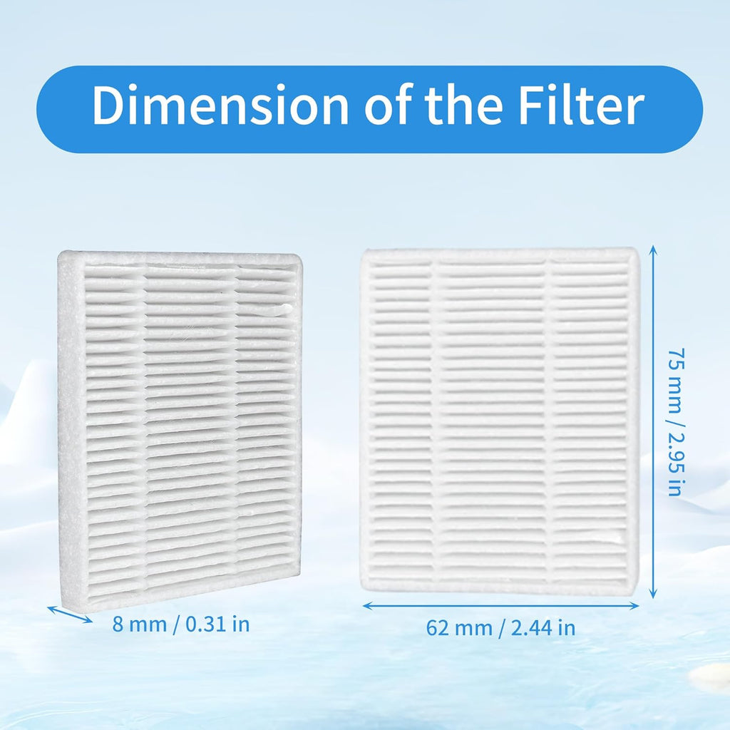 16 Packs HEPA filter Compatible with iRobot Roomba Essential Robot 104 105 Vac/Combo Accessory Y0110 Y0140 Q011 Q0120 Q0520 Vacuum Cleaners