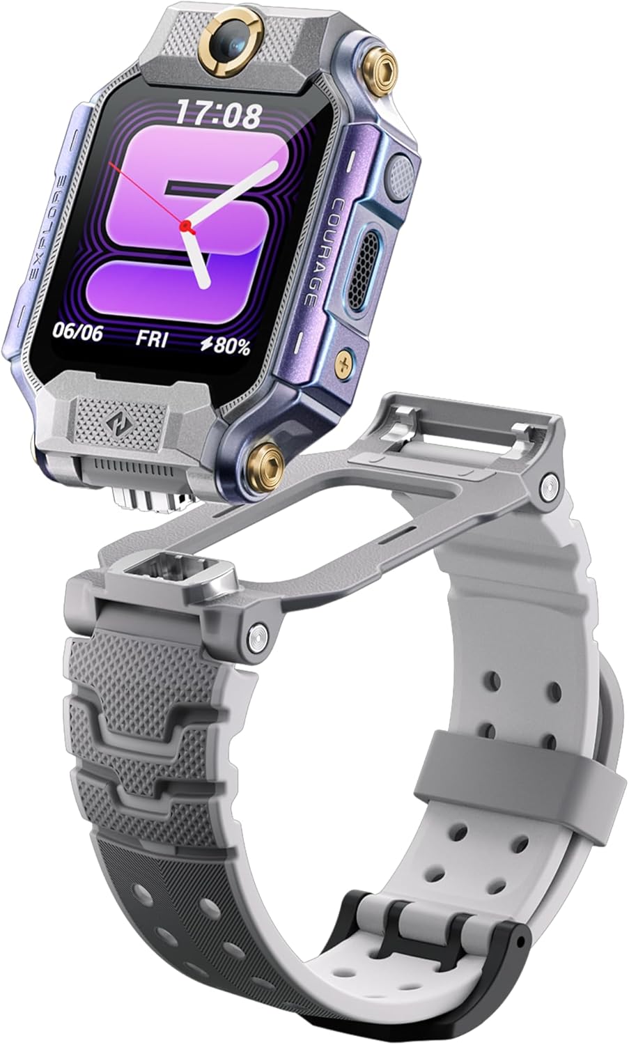 imoo X10 Kids Smartwatch, Smartwatch with Long-Lasting HD Video & Phone Call, Kids GPS Watch with Real-time Locating，14 Days History, Multisport Mode，IPX8 Water-Resistant，Only Works on Verizon（Grey）