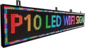 Programmable Led Sign Screen Outdoor Digital Pantalla Para Publicidad Custom Word Scrolling Usb Wifi Enabled Control Display Message Board Lights for Mobile Phone and Windows (77"x14")