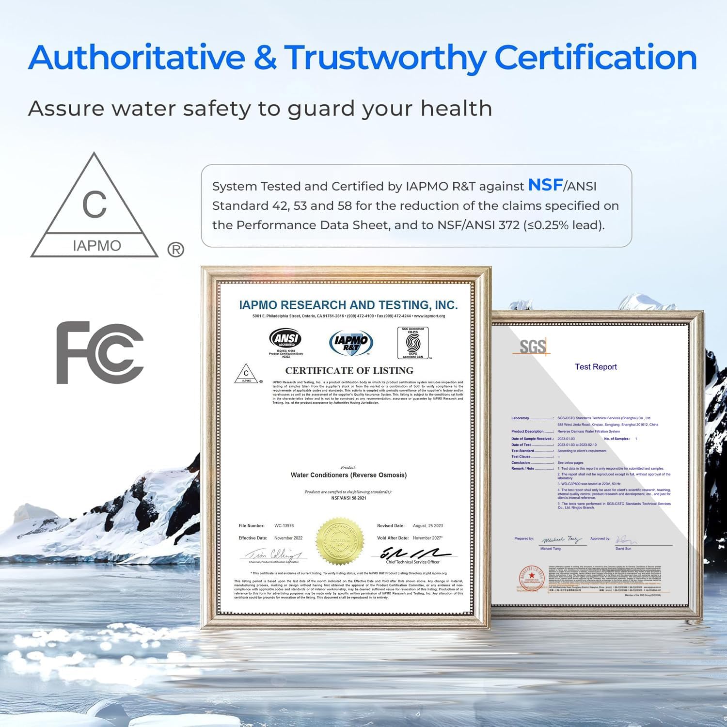 Waterdrop G3P600 Reverse Osmosis System, 8 Stage Tankless Reverse Osmosis Water Filter, NSF/ANSI 42 & 53 & 58 & 372 Certified, Under Sink RO System, 2:1 Pure to Drain, Smart LED Faucet