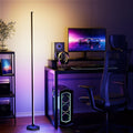 RGB Corner Floor Lamp, 65" Color Changing LED Floor Lamp Bluetooth APP Remote Control Music Sync Modern Standing Lamp 16 Million DIY Colors with Heavy Base for Living Room Bedroom GameRoom