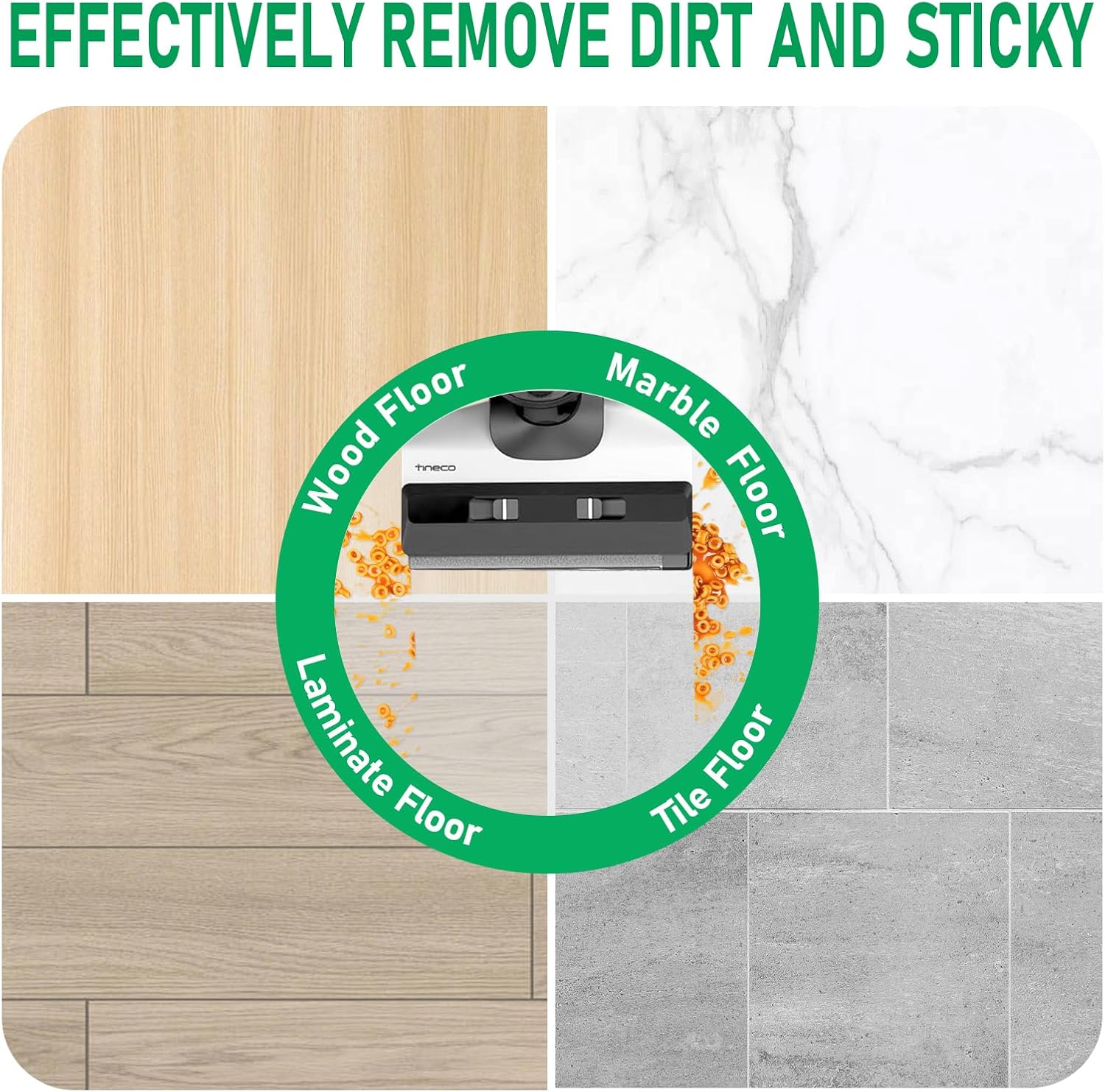 Floor ONE S5 Pro Replacement Roller Brush and Filter Kit for Tineco Floor ONE S5 Blue,Floor One S5 Pro 2 Cordless Wet Dry Vacuum Replacement Parts,3 Roller Brush,3 Filters,1 Cleaner Brushes