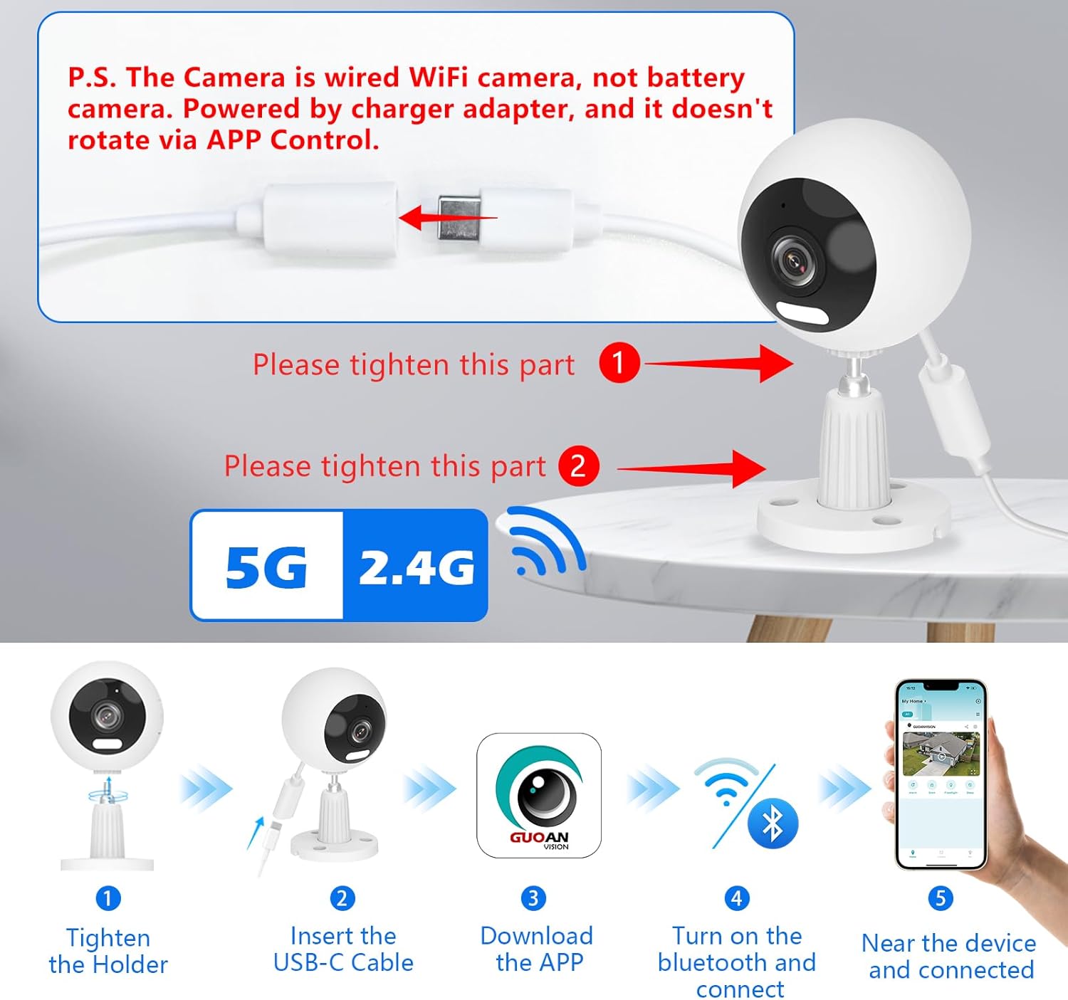 5G/2.4G Indoor/Outdoor Security Camera for Baby Monitor, 3MP Pet Camera for Dog/Cat/Nanny/Baby/Elder, IP66 Waterproof, 3 Night Vision, 24/7 SD Recording, SD/Cloud -2Pack
