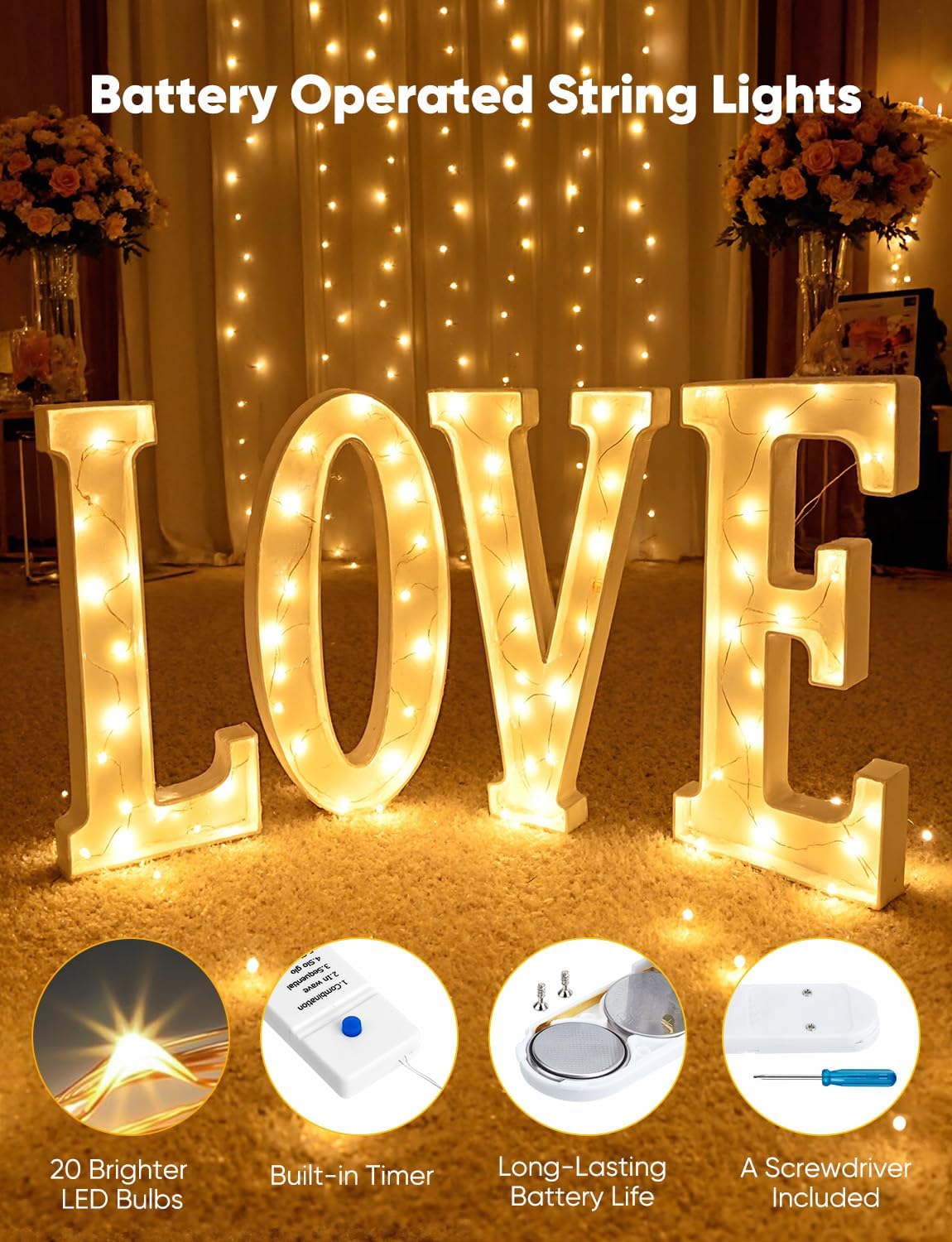 Minetom 12 Pack Fairy Lights Battery Operated String Lights, 8 Modes & Timer, 7ft 20LED Waterproof Silver Wire Twinkle Lights, Firefly Starry Moon Lights for Mason Jars DIY Christmas Wedding