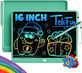 TEKFUN LCD Writing Tablet for Adults, Large Doodle Board, 16 Inch Colorful Drawing Tablet Writing Pad, Toddler Toys for 3 4 5 6 7 8 9 Year Old Girls Boys Teen, Birthday Gifts for Kids (Green)