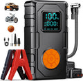 Jump Starter with Air Compressor, Car Battery Jump Starter (8.0 Gas/7.0L Diesel), Battery Jumper Starter Portable Jump Box, 12V Portable Car Jump Starter with Tire Inflator,Gift for Man Father Husband