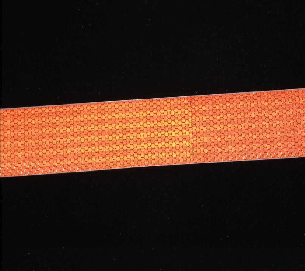Orange Reflective Tape Outdoor Waterproof 2 inch Wide, High Visibility Industrial Marking Tape, Safety Adhesive Stickers (68 feet,10 Rolls)