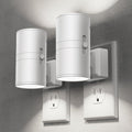 Briignite Night Lights Plug into Wall, Modern LED Night Light Plug in, Dusk to Dawn Sensor, 5000K Daylight, 0-100LM Adjustable Brightness, Dimmable NightLight for Hallway, Bedroom, Stairway, 2 Pack