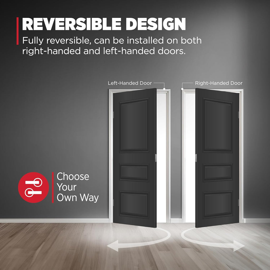 Kwikset Halifax Dummy Door Handle, Single Sided Lever for Closets, French Double Doors, and Pantry, Satin Nickel Non-Turning Reversible Interior Push/Pull Lever, with Microban Protection