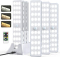 LED Closet Light with Charging Station, 6 Pcs 3 Color Temperatures 30LEDs Dimmer Rechargeable Motion Sensor Under Cabinet Lighting, Stick-on Night Light for Kitchen