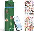 BOOST Smart Water Bottle with Reminder & Tracker, 24oz Vacuum Insulated Bottles Stainless Steel, BPA-Free, Wide Mouth, Ideal Gift for Men, Women, Christmas, New Year, Gym, Office, School