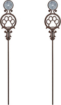 Touch of Class Pathways Reflective Driveway Marker Stake Set of Two for Outdoor Use | Paw Print Design | Personalized Tall Reflector Set of 2 | Weathered Bronze Durable Finish