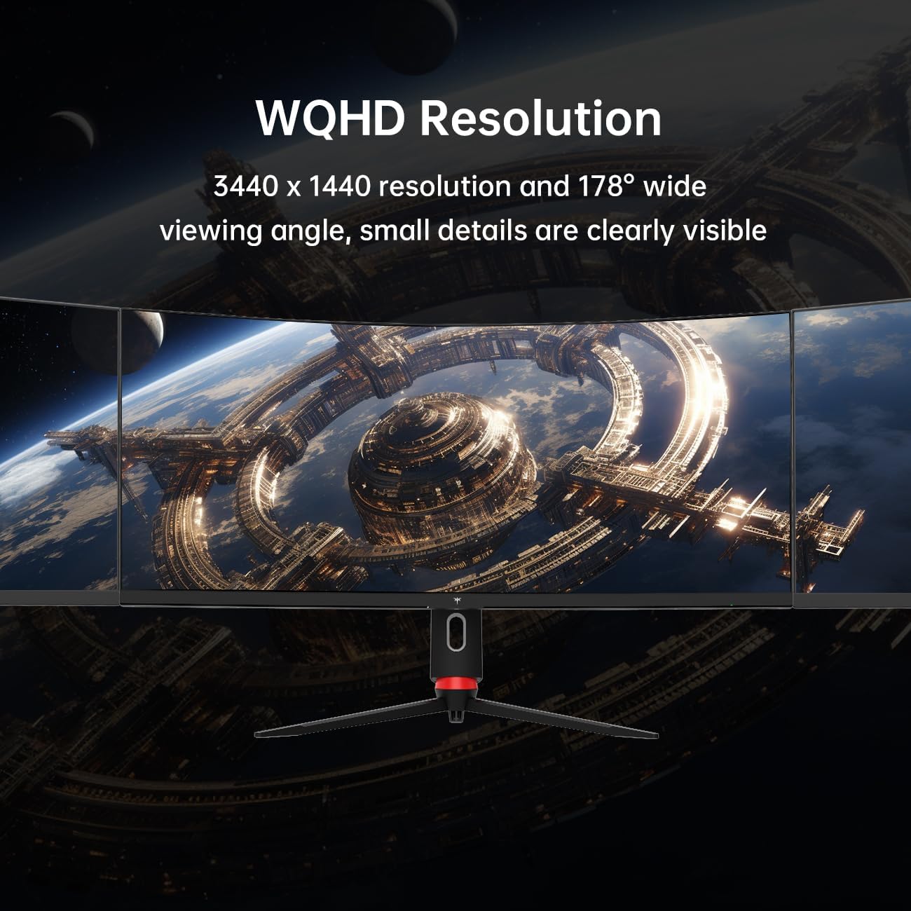 KTC 34 Inch Ultrawide Monitor, 180Hz WQHD 3440X1440 Curved Gaming Monitor, 1500R PC Monitor, HDR, FreeSync & G-Sync, HDMI, DisplayPort, VESA, Tilt Swivel Height Pivot Adjustment, H34S18S