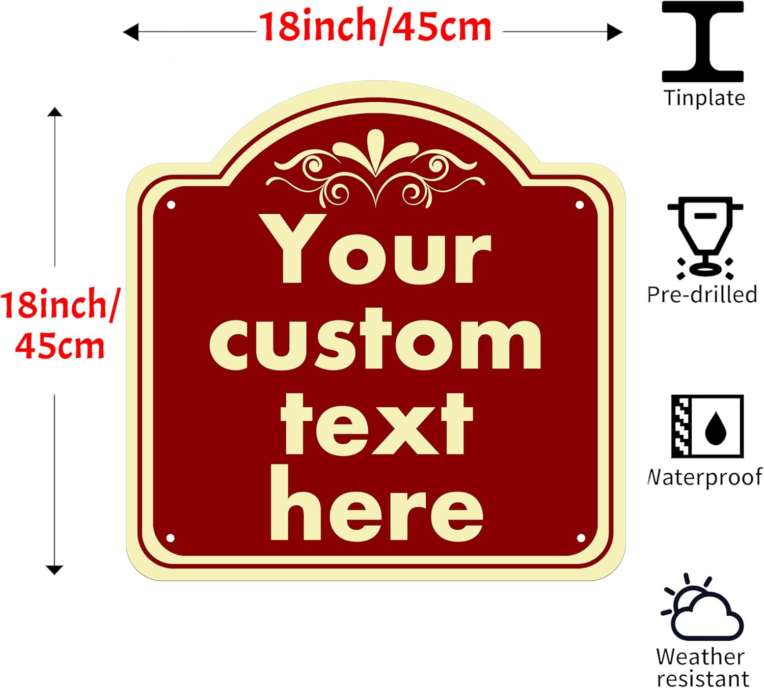 custom signs outdoor metal,Custom halloween decor Indoor/Outdoor Sign,Aluminum Weatherproof Metal Sign Multiple Sizes, Customize for Office, Business, Workplace, office, Home, Delivery Signs