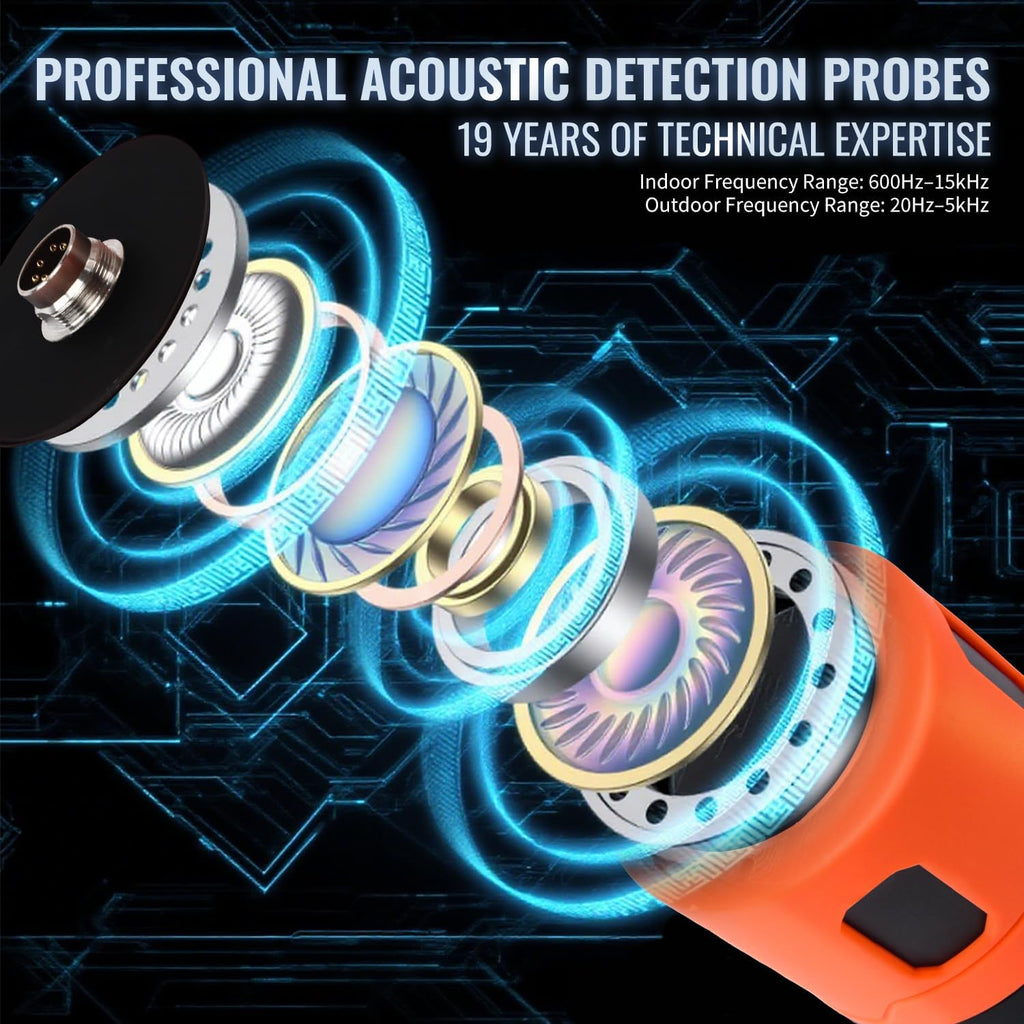 PQWT 125A Underground Water Leak Detector, Indoor Wall & Ground Water Pipe Leak Detection