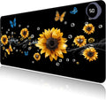 Heated Mouse Pad with 3 Levels Heated & 3 Hours Auto Shut-Off Mouse Pad for Warming Hands in Office Home, 23.6" x 14.2"Large Safe Desk Mat Hand Warmer，A River of Flowers