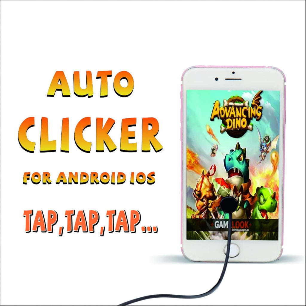 Auto Clicker for iPhone iPad：Screen Device Automatic Tapper for Android IOS，Simulated Finger Continuous Clicking, Adjustable Speed Physical Clicker，Suitable for Games, Live Broadcasts Likes, Reward
