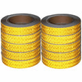 Yellow Reflective Tape 1 inch Wide, Outdoor Waterproof High Visibility Warning Industrial Marking Tape, Safety Stickers (68 feet,10 Rolls)