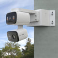 Corner Wall Mount Bracket Compatible with TP-Link Tapo C246D/C236/C216/C217/C113/C420/C400/C400 KIT/C460 Security Camera, Easy Installation with Precise Hole Positioning (White)