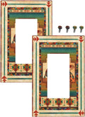 Decorative Outlet Covers Native American African Afro 1 Gang Rocker Light Switch Cover Plate Single Decora Light Switch Covers Wall Plate Faceplate for Home Bedroom Decor （2 Pack）