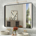 Black Bathroom Mirror,48x36 Inch Large Matte Black Bathroom Vanity Mirror,Rectangle Black Metal Framed Mirror for Wall,Anti-Rust,Shatter-Proof (Horizontal/Vertical)