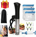 Sous Vide Cooker, Wine Chiller, 1000W, Sous Vide Machine for Kitchen, Immersion Circulator, Sous Vide Kit with Vacuum Bags, Vacuum Pump, Accurate Temperature Timer, Fast Heating