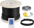 VEVOR 100 sqft Underfloor Heating Cable Kit, 120V Electric Radiant Heated Floor System, with Smart Control Thermostat & Alarm, Easy Installation for Tile, Stone, Vinyl, Home Improvement