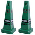 OrangeStar Reserved Parking Cones 4-Pack, 26.5" Large 4-Sided Message Safety Traffic Cones with Heavy Rubber Base for Indoor Outdoor Use, Parking Lot Control, Driveway Barriers
