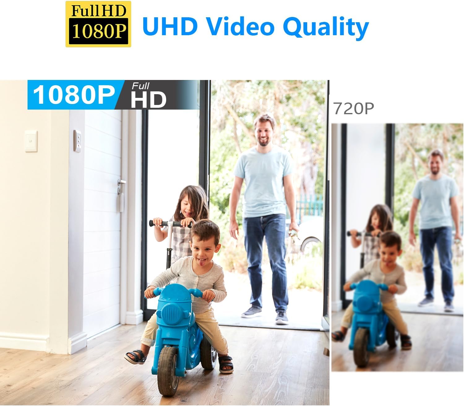 Smallest Wireless WiFi Battery Camera,HD1080P Concealed Camera,Portable Video Recording Live Feed,Smart Baby Monitor with Night Vision,Motion Detection,Cloud Storage for Security with iOS Android APP