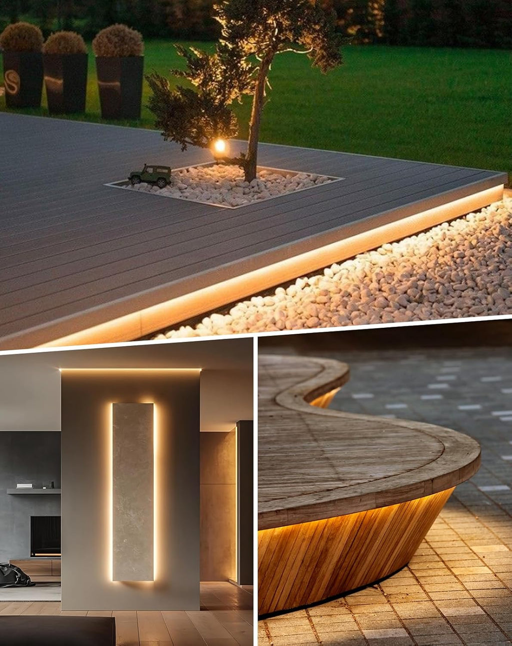 Shine Decor LED Neon Rope Lights AC 120V, Expandable & Cuttable 120LEDs/M Bright Strip Lighting, ETL Cold-Resistant & IP65 Waterproof for Indoor Outdoor, 8x16mm, 2500K Warm White, 32.8ft
