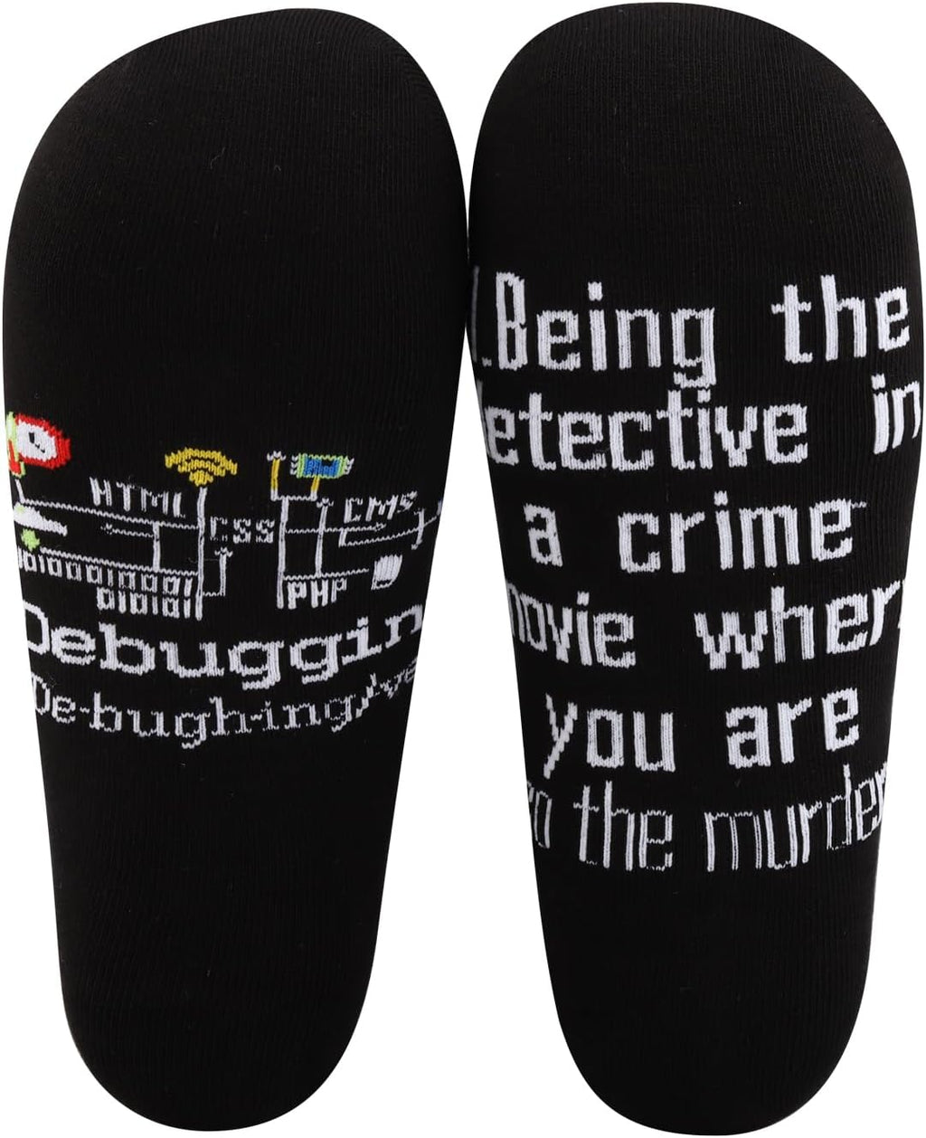MBMSO 2 Pair Debugging Definition Socks Computer Programmer Gift IT Coder Gift Teacher Student Funny Coding Programming Socks