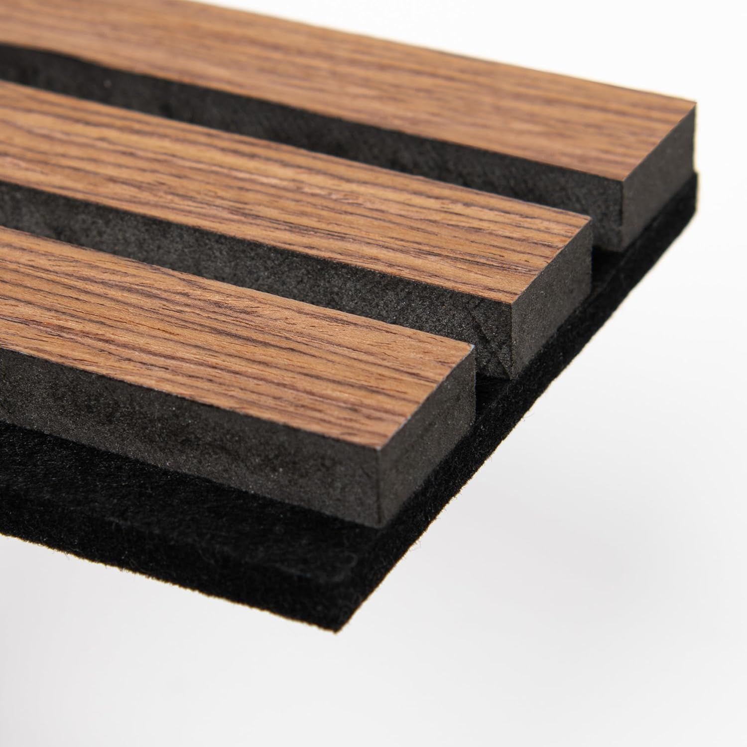 Sample Wood Salt Acoustic Wall Panels, Soundproof Wooden Wall Panels, 3D Fluted Sound Absorbing Panel, Red Oak, Sample Pack